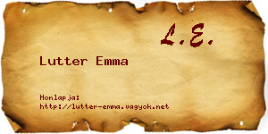 Lutter Emma névjegykártya
