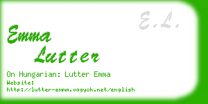 emma lutter business card